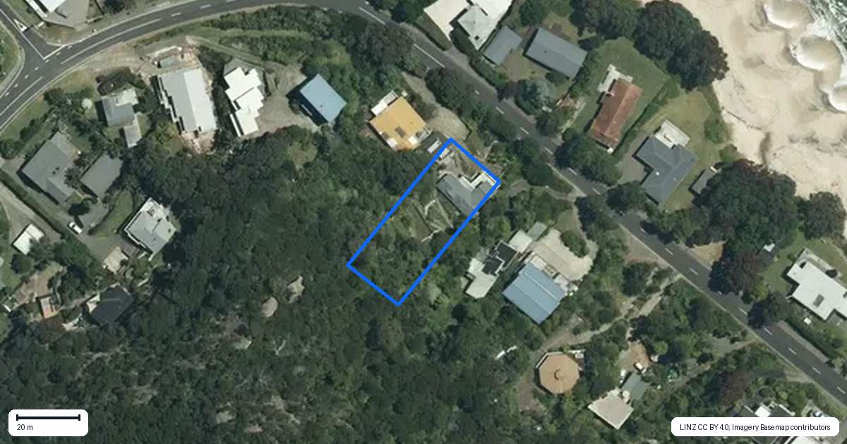 Property context map for 1109 Purangi Road, Ferry Landing, Whitianga