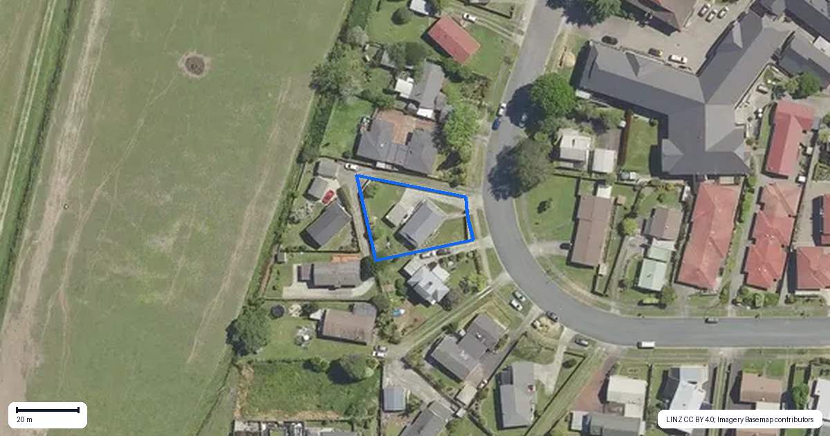 Property context map for 25 Edgehill Place, Te Puke
