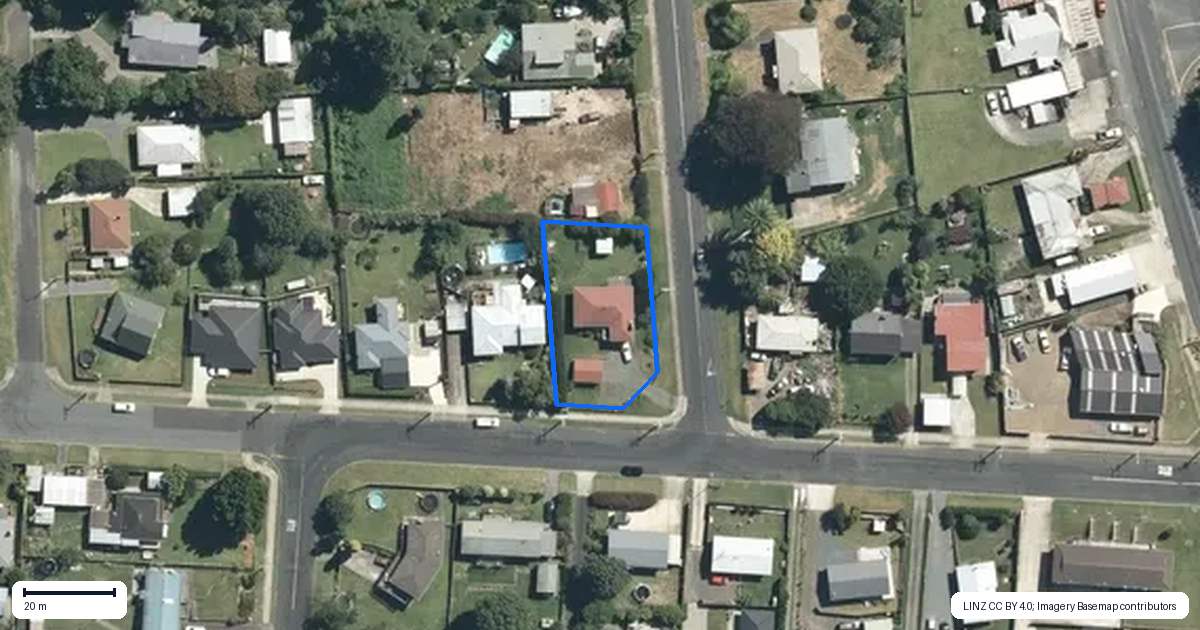 Property context map for 8 Ballance Street, Kihikihi, Te Awamutu