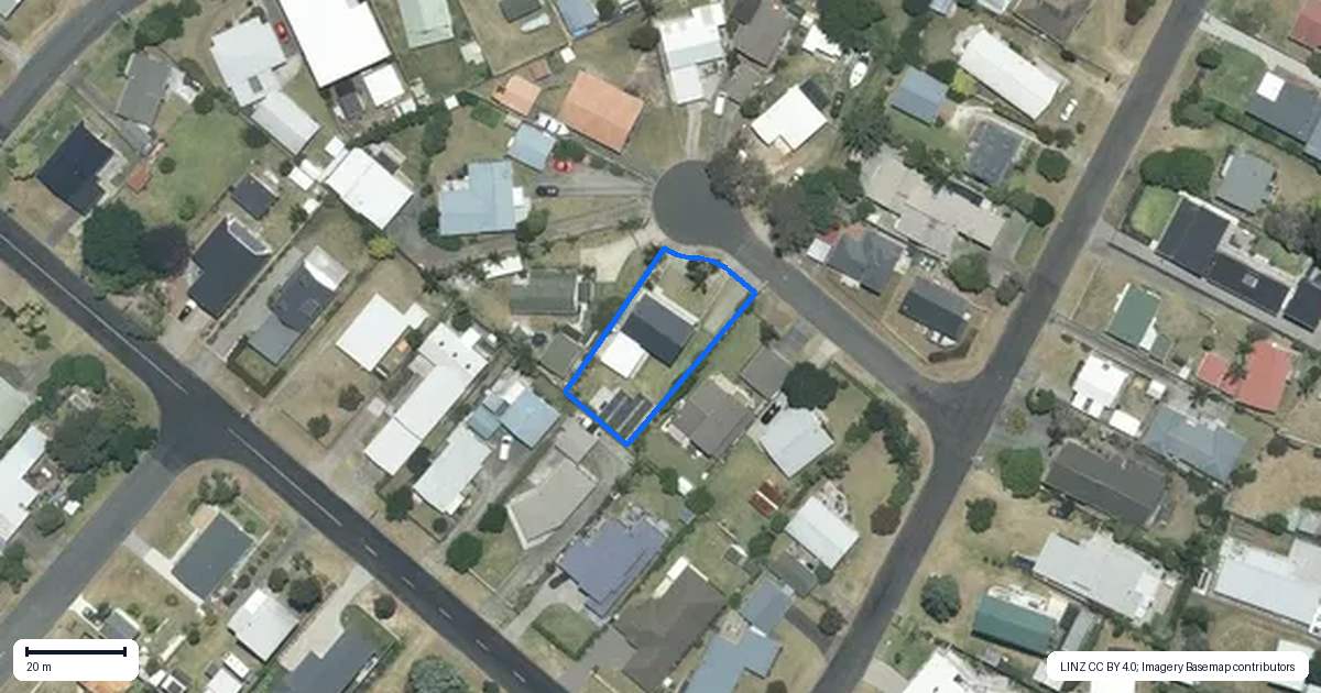 Property context map for 105 Blane Place, Whangamata