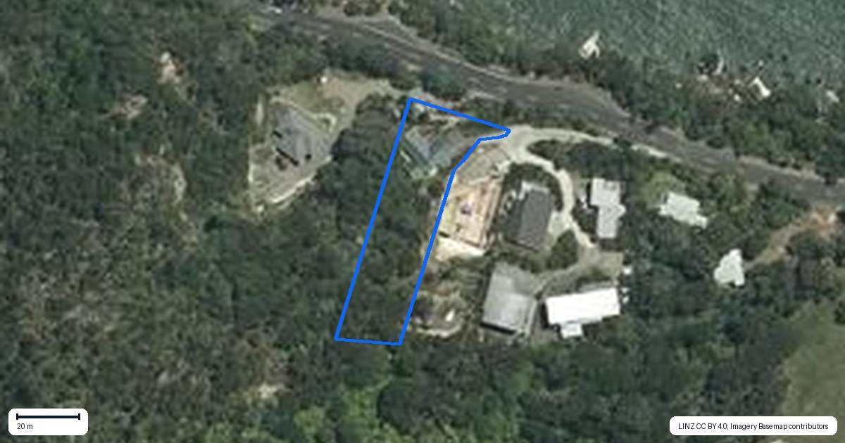 Property context map for 1069 Purangi Road, Ferry Landing, Whitianga