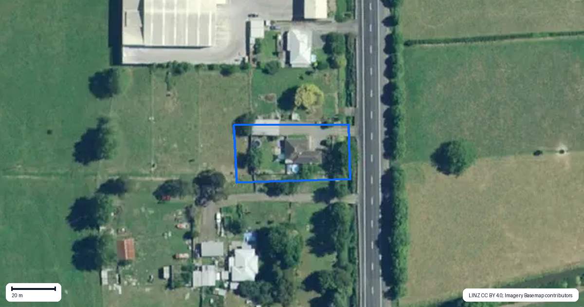 Property context map for 6356 State Highway 2, Netherton, Paeroa
