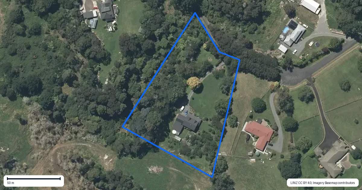 Property context map for 29 Willow Creek Lane, Whatawhata, Hamilton