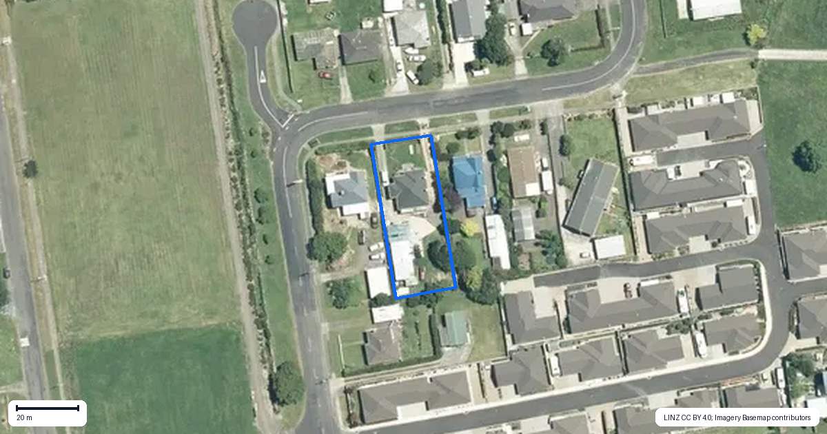 Property context map for 1 Bush Street, Paeroa