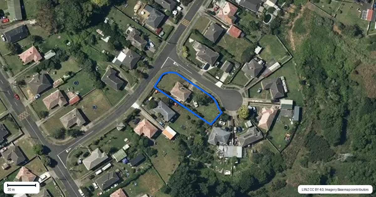Property context map for 7 Tainui Street, Meremere, Mercer