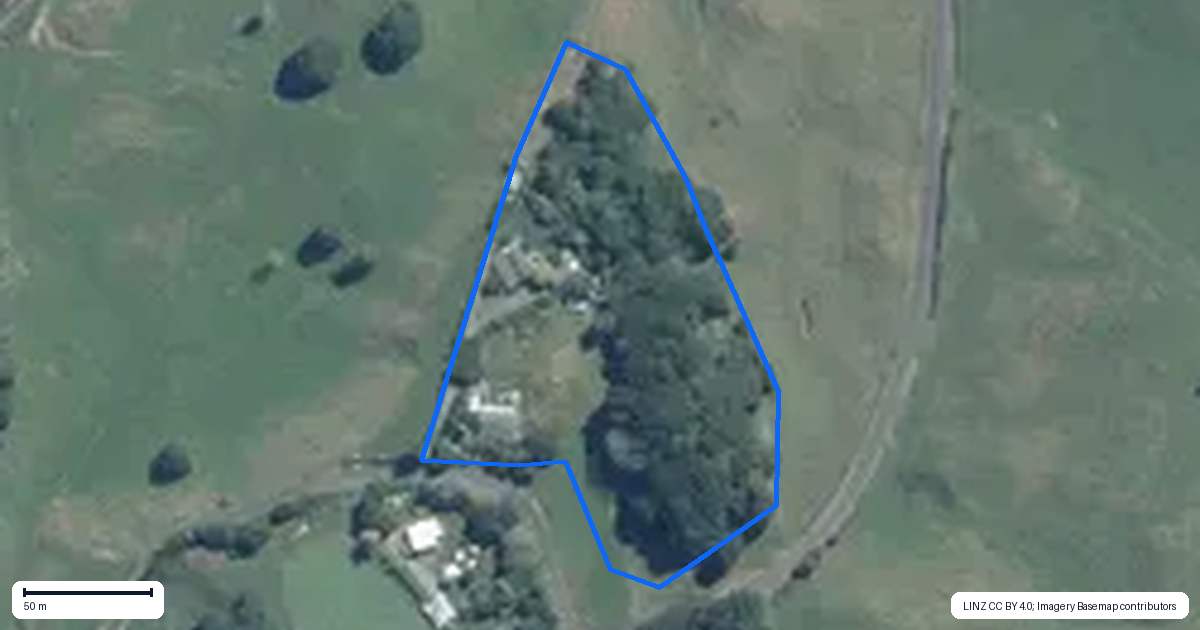 Property context map for 96 Burd Road, Oropi
