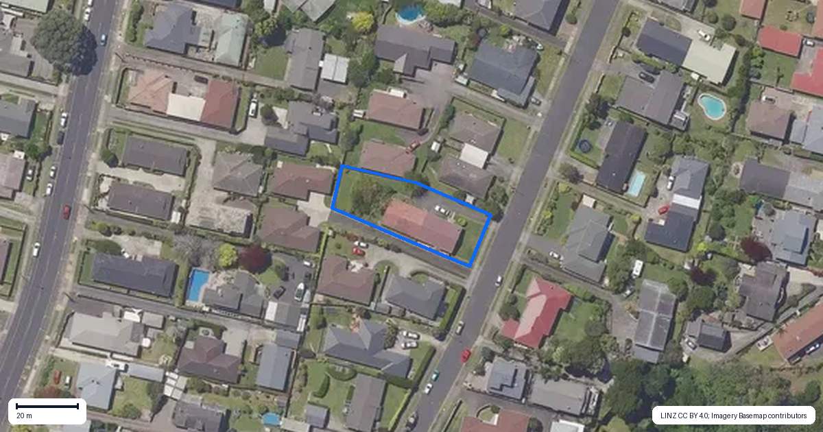 Property context map for 45 Ridge Street, Otumoetai, Tauranga