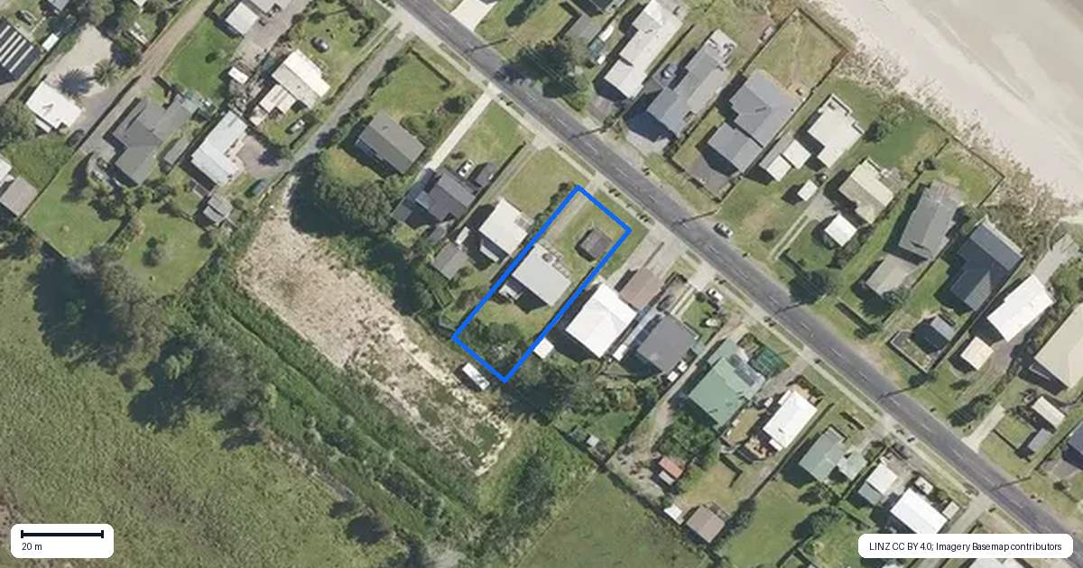 Property context map for 394 Pukehina Parade, Pukehina