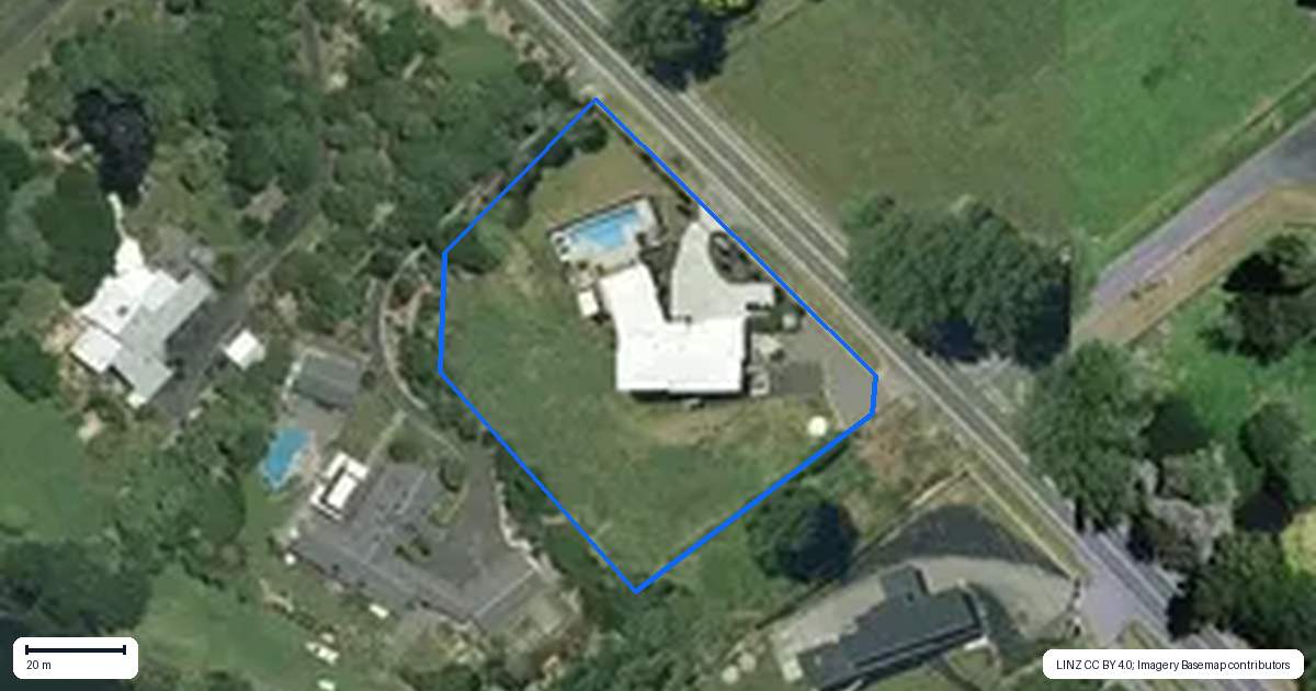Property context map for 2227 River Road, Horsham Downs, Hamilton