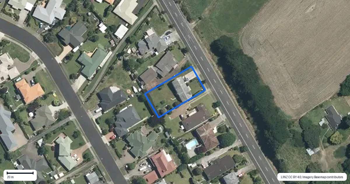 Property context map for 39 Seales Road, Morrinsville