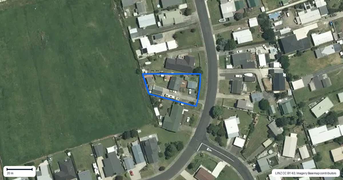 Property context map for 18 Meadow Drive, Whitianga