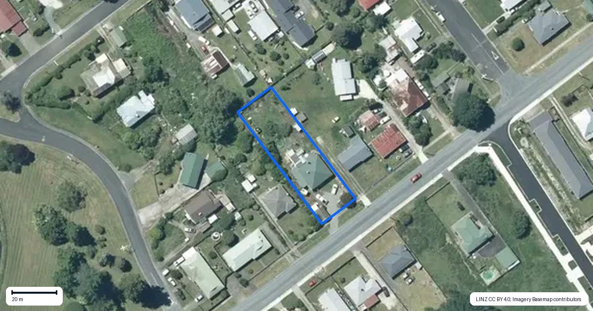 Property context map for 7 Lawrence Street, Te Kuiti
