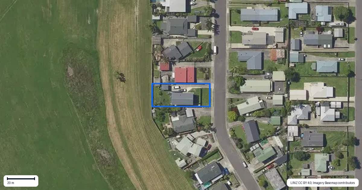 Property context map for 105 Riverside Drive, Whakatane