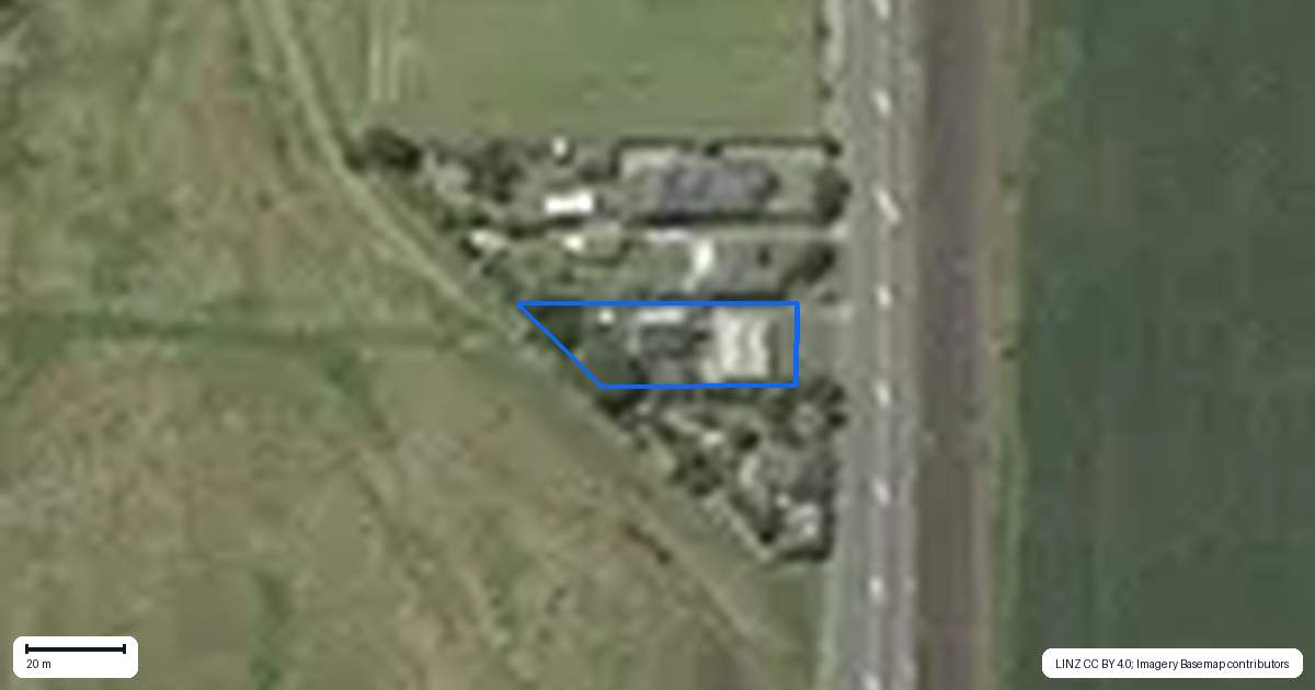 Property context map for 42 Great South Road, Huntly