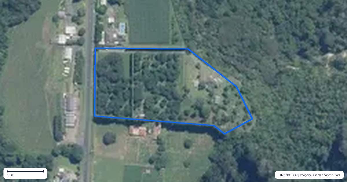 Property context map for 429 Omanawa Road, Omanawa
