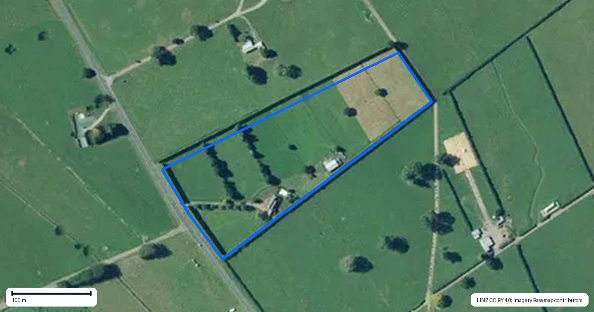 Property context map for 1503 Alexandra Road, Waharoa