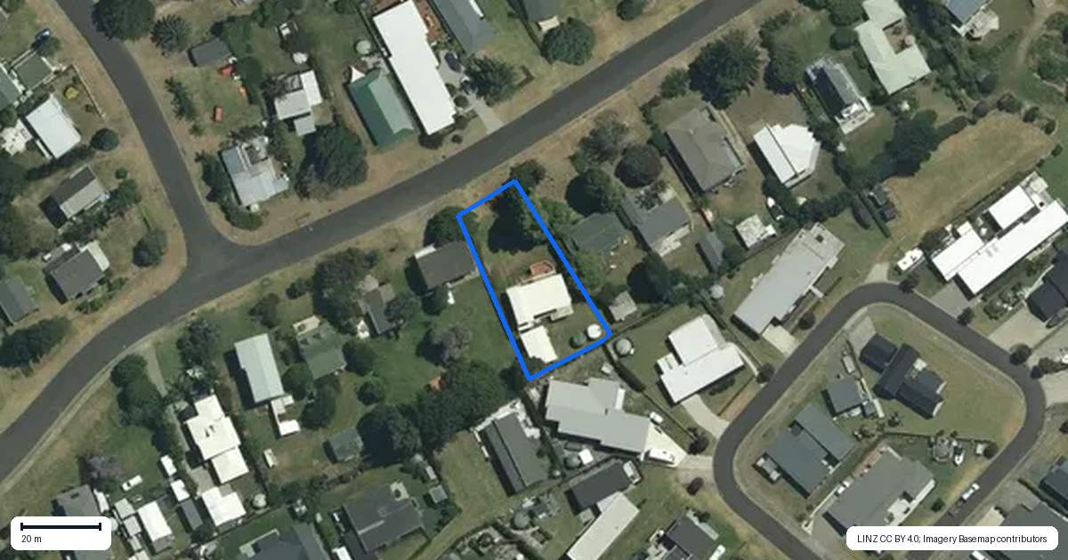 Property context map for 45 Oyster Drive, Cooks Beach, Whitianga