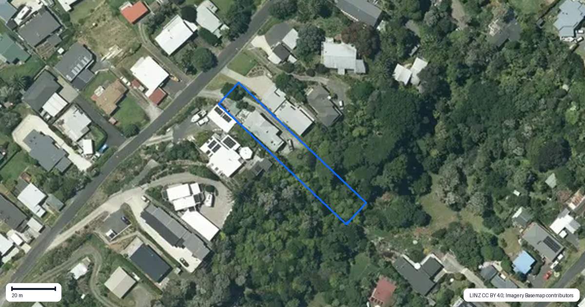 Property context map for 23 Rose Street, Raglan