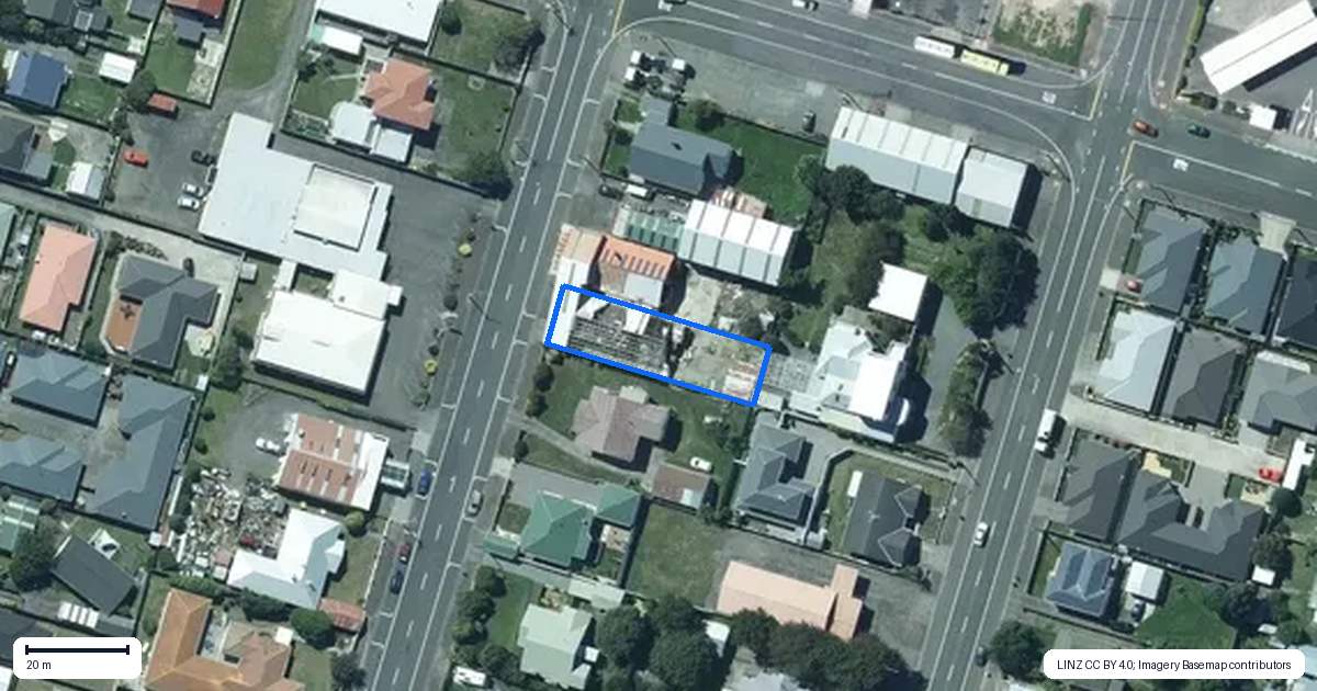 Property context map for 18 Regent Street, Hawera