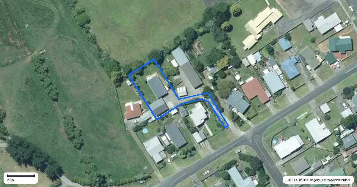 Property context map for 72C Parris Street, Waitara