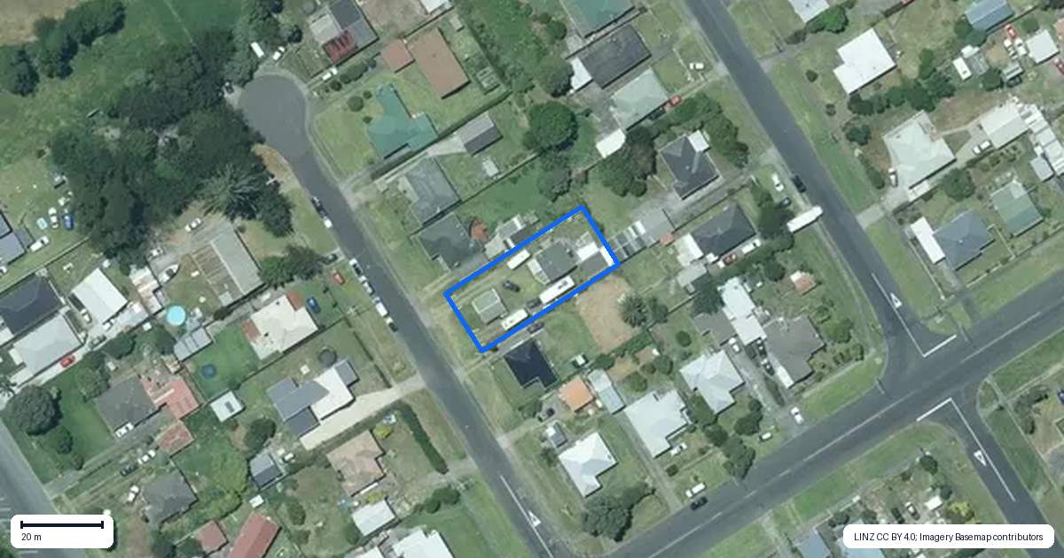Property context map for 78 Strange Street, Waitara