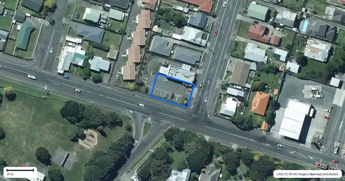 Property context map for 236 South Road, Hawera