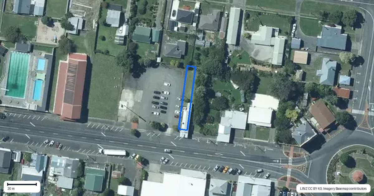 Property context map for 33 South Road, Manaia