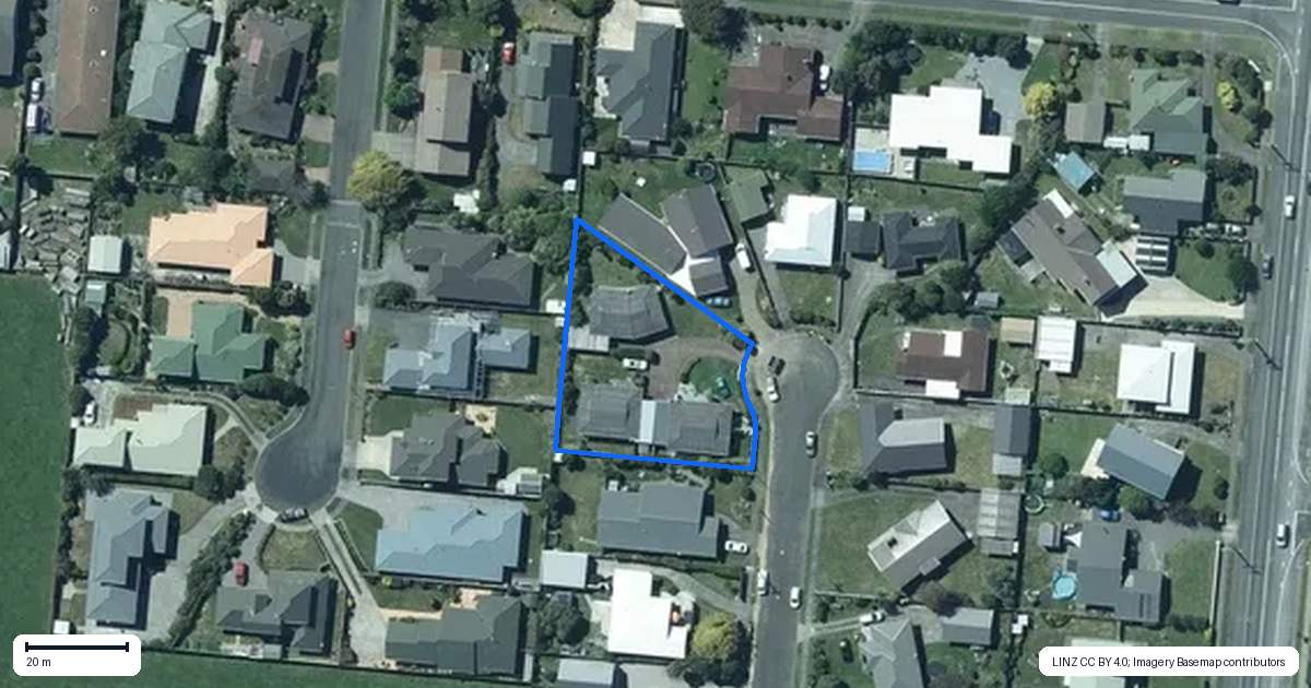 Property context map for 21 Davidson Street, Hawera