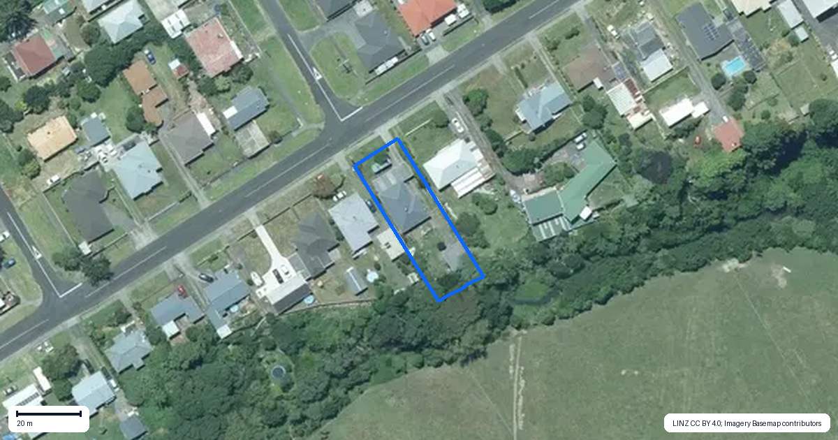 Property context map for 25 Brookes Terrace, Waitara