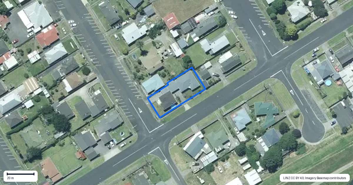 Property context map for 12 Domett Street, Waitara