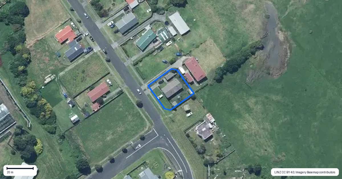 Property context map for 32 Pembroke Street, Patea