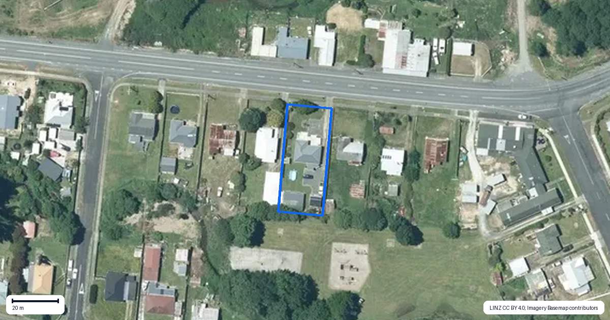 Property context map for 20 Ellis Road, Maniaiti / Benneydale, Te Kuiti