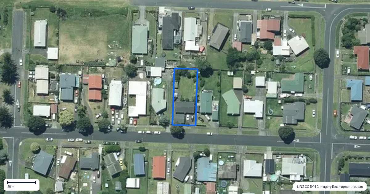 Property context map for 38 Hume Street, Waitara