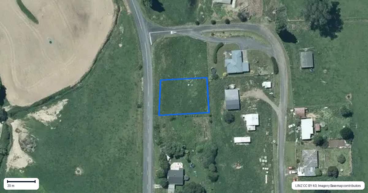 Property context map for 1221 Aria Road, Aria