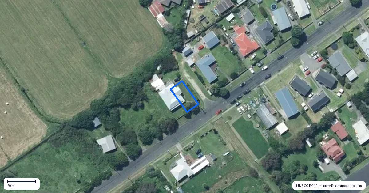 Property context map for 14 Albany Street, Patea