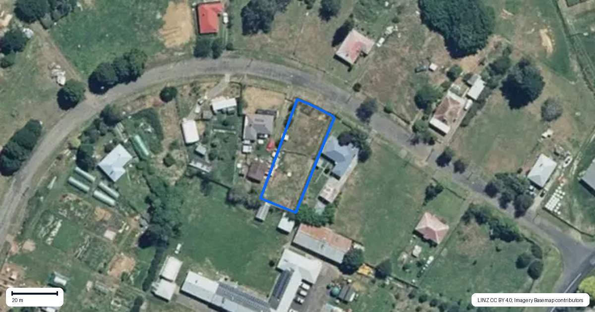 Property context map for 13 Williams Avenue, Ohura