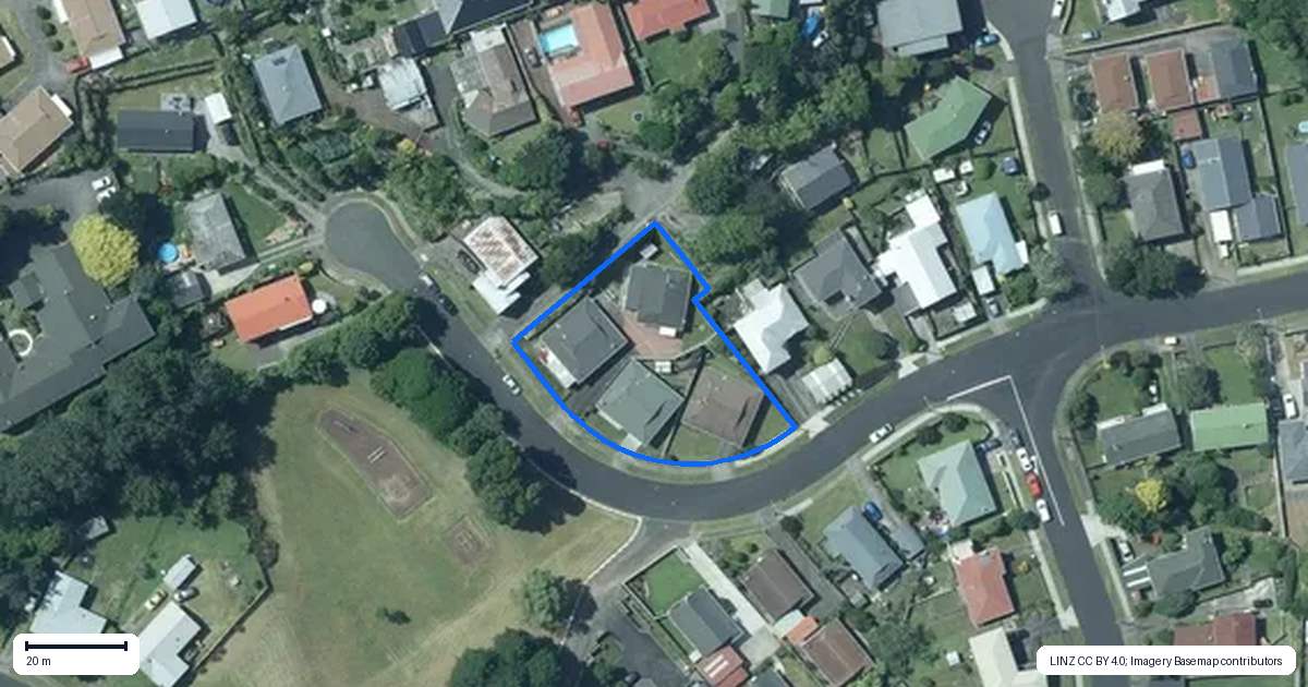 Property context map for 20 Kenmore Street, Westown, New Plymouth