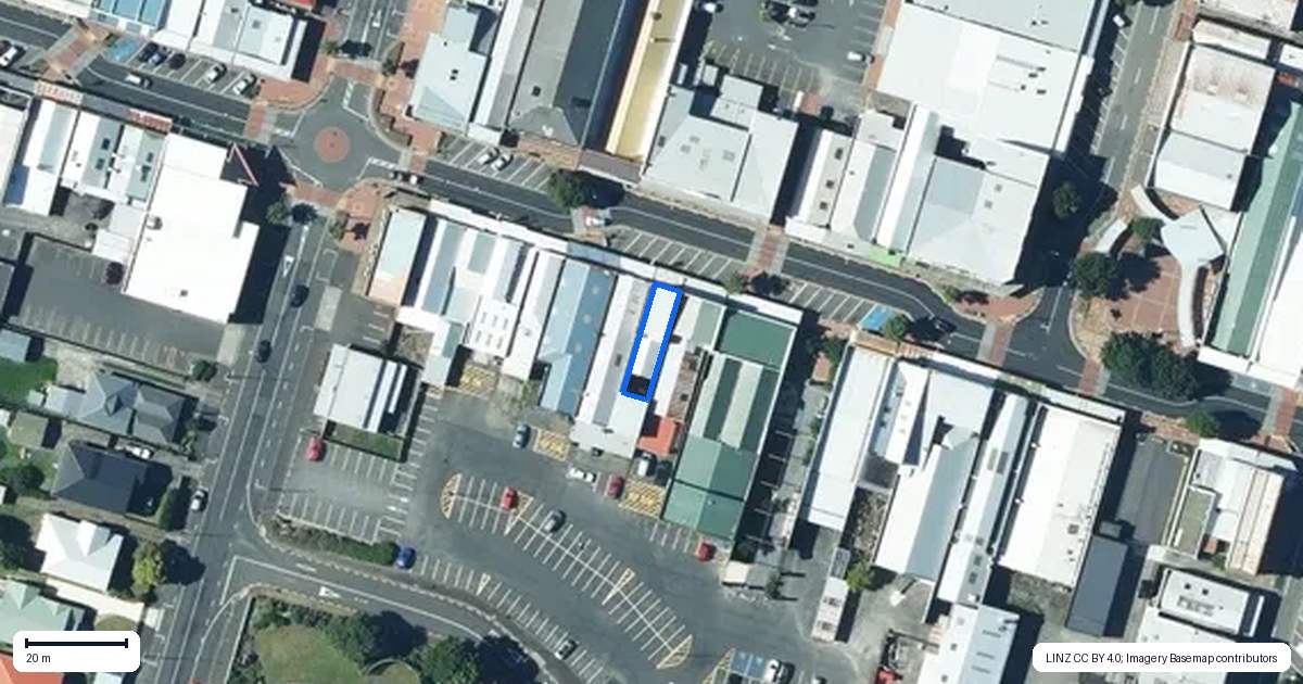 Property context map for 193 High Street, Hawera