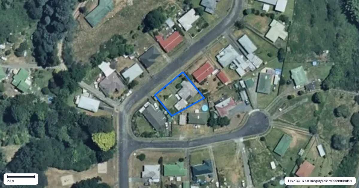 Property context map for 21 Bullians Avenue, Taumarunui