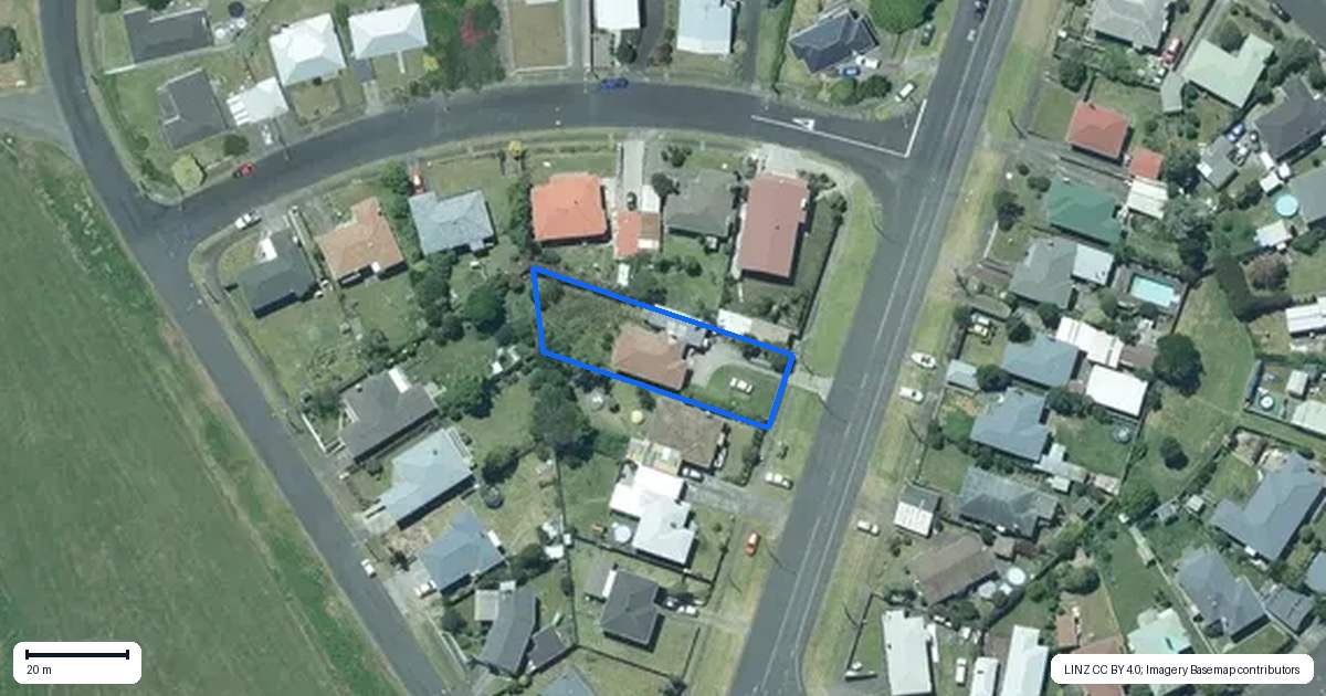 Property context map for 14 Raleigh Street, Waitara