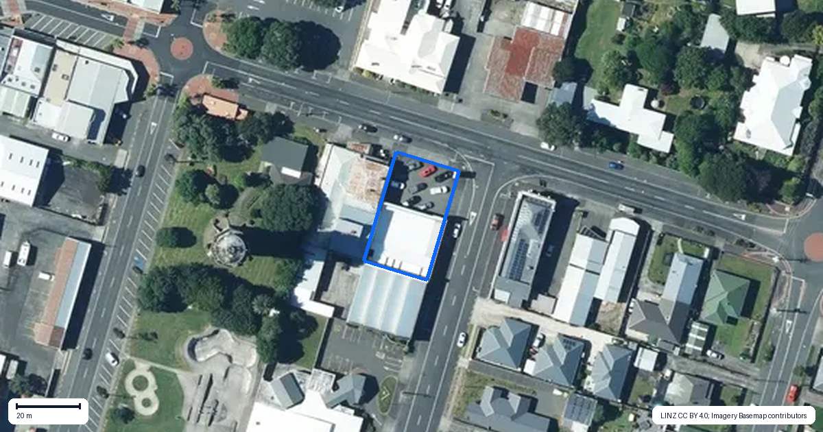 Property context map for 51 High Street, Hawera