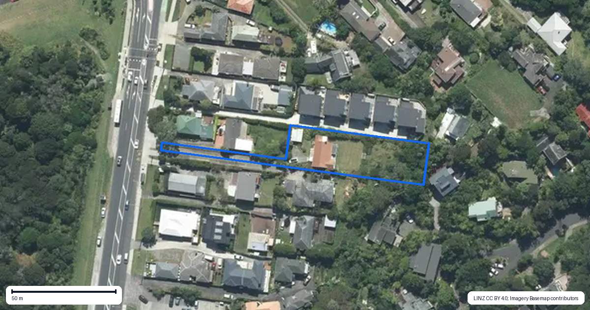 Property context map for 257 Glenfield Road, Hillcrest, Auckland
