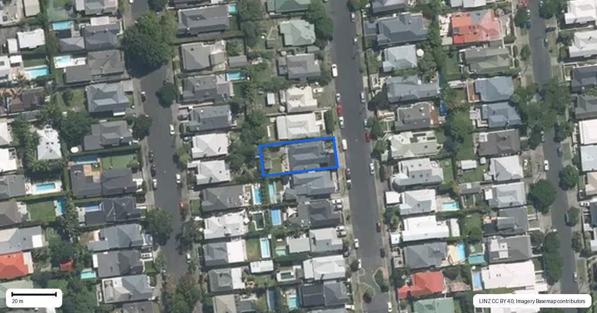 Property context map for 25 Wanganui Avenue, Ponsonby, Auckland