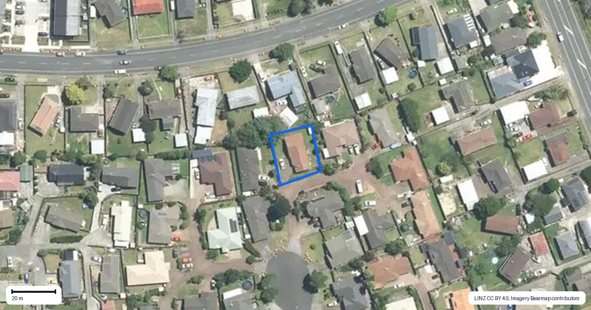 Property context map for 75 Sheriff Place, Randwick Park, Auckland