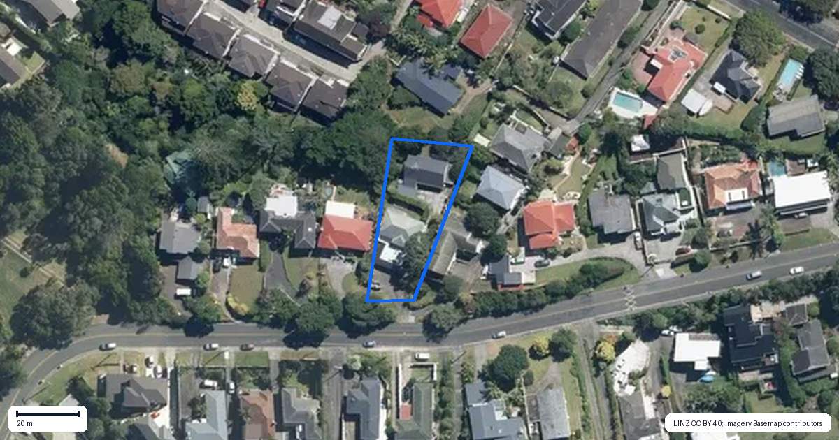Property context map for 64B Frederick Street, Hillsborough, Auckland