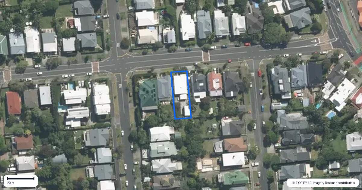 Property context map for 14 Cockburn Street, Grey Lynn, Auckland