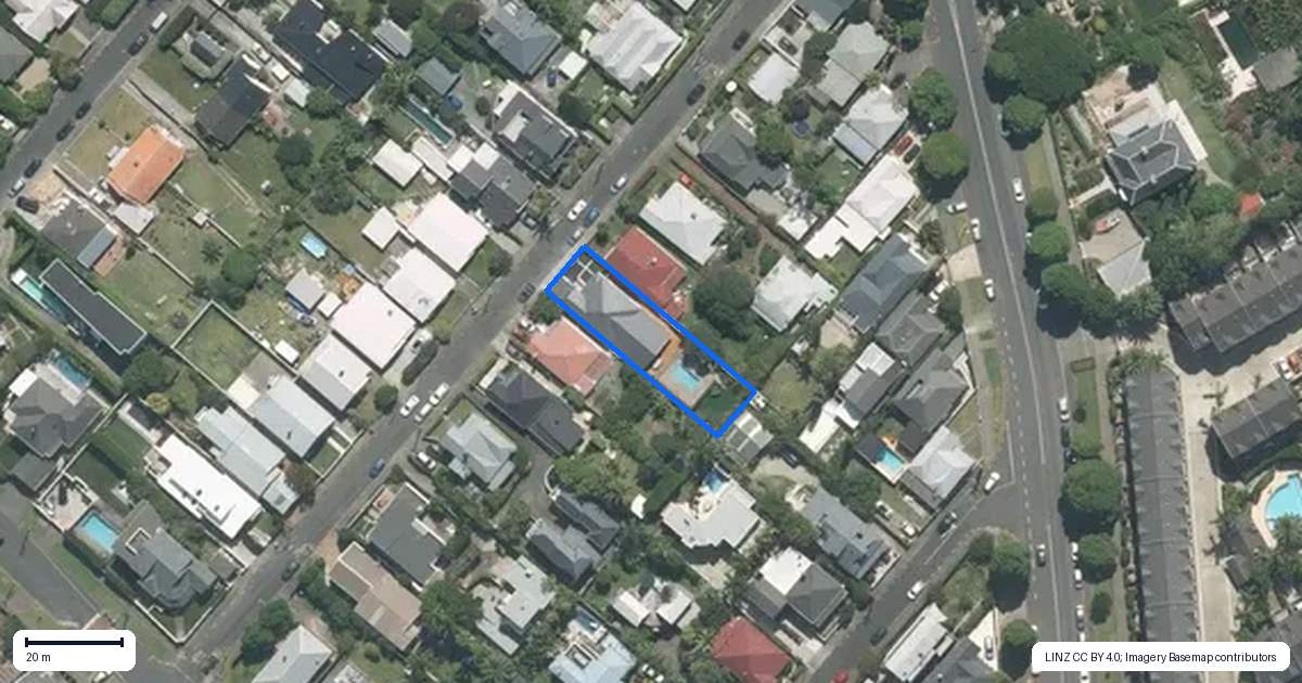 Property context map for 8 Peel Street, Westmere, Auckland