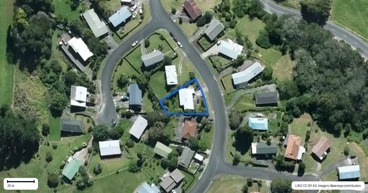 Property context map for 12 Gill Drive, Kawakawa