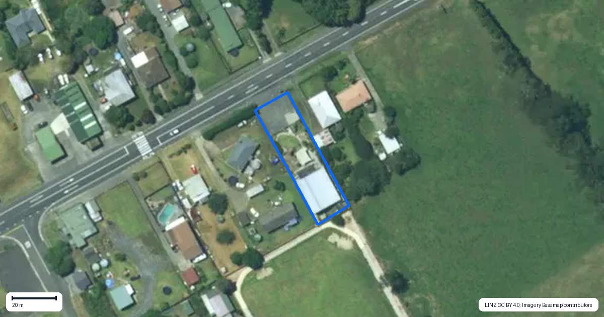 Property context map for 7577 State Highway 1, Ohaeawai, Kaikohe
