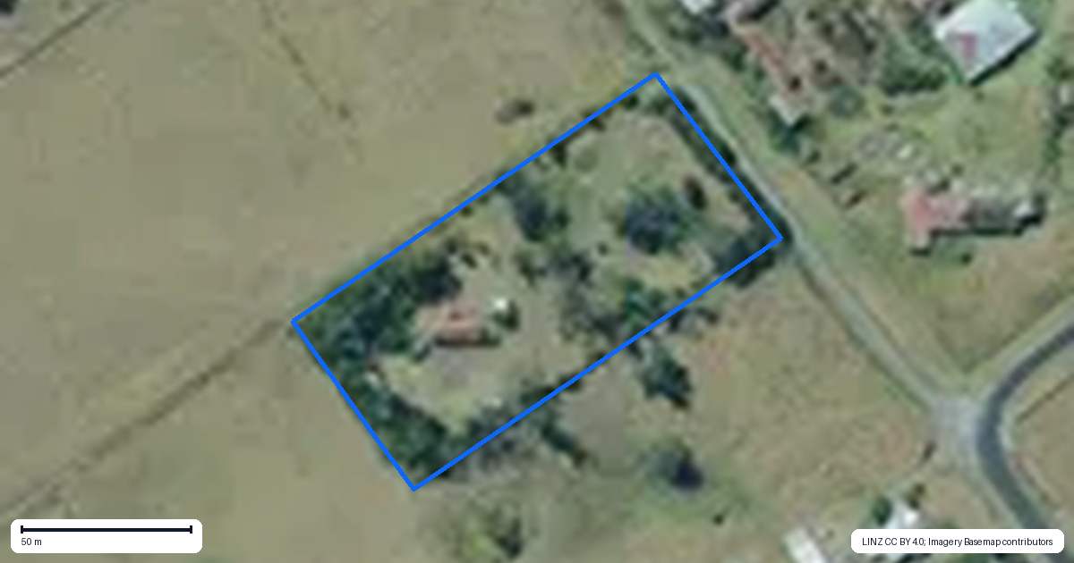 Property context map for 76 Hospital Road, Te Kopuru